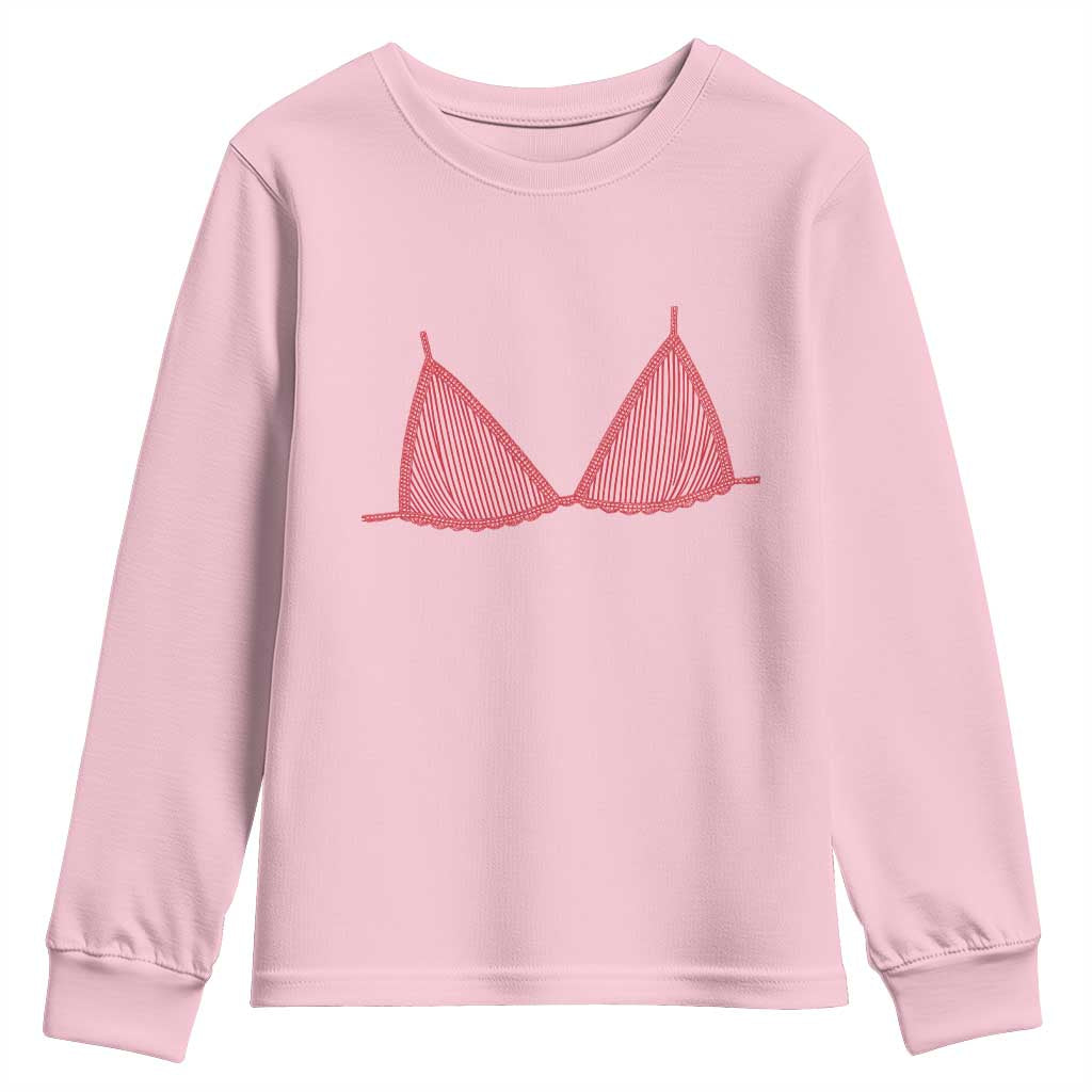 Coastal Bikini Youth Sweatshirt Girls Trip Matching Beach Weekend TS14 Light Pink Print Your Wear