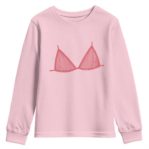 Coastal Bikini Youth Sweatshirt Girls Trip Matching Beach Weekend TS14 Light Pink Print Your Wear