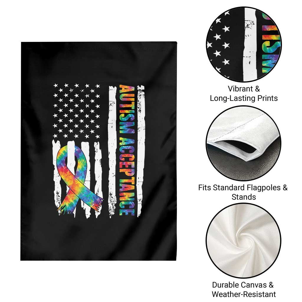 Autism Acceptance Garden Flag US Flag Ribbon Support Neurodiversity TS14 Print Your Wear