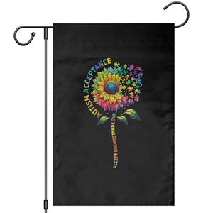 Autism Acceptance Garden Flag Accept Understand Love Sunflower Puzzle TS14 Black Print Your Wear