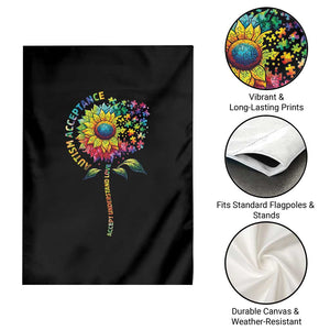 Autism Acceptance Garden Flag Accept Understand Love Sunflower Puzzle TS14 Print Your Wear