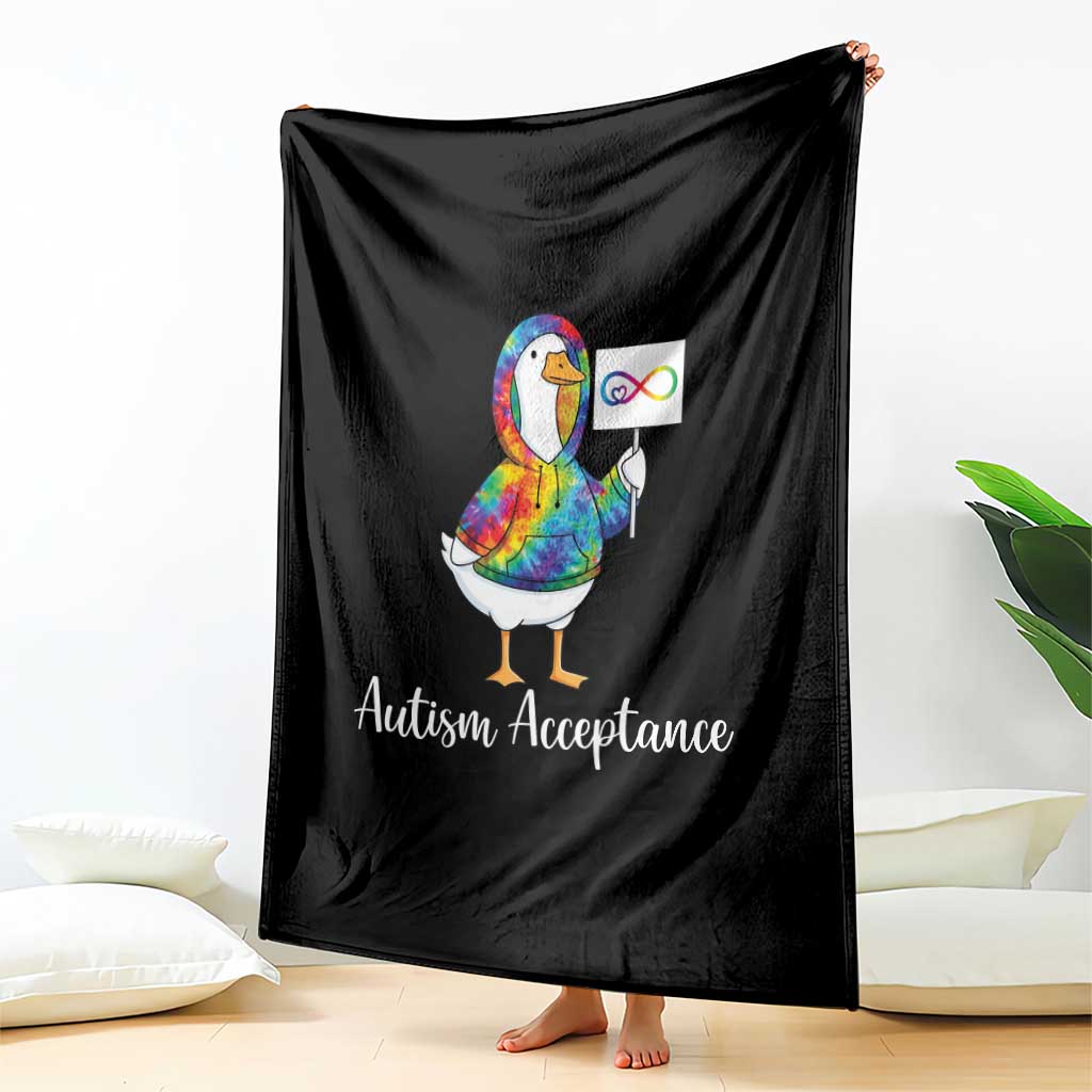 Autism Acceptance Throw Blanket Accept Understand Love Support Neurodivergent TS14 Print Your Wear