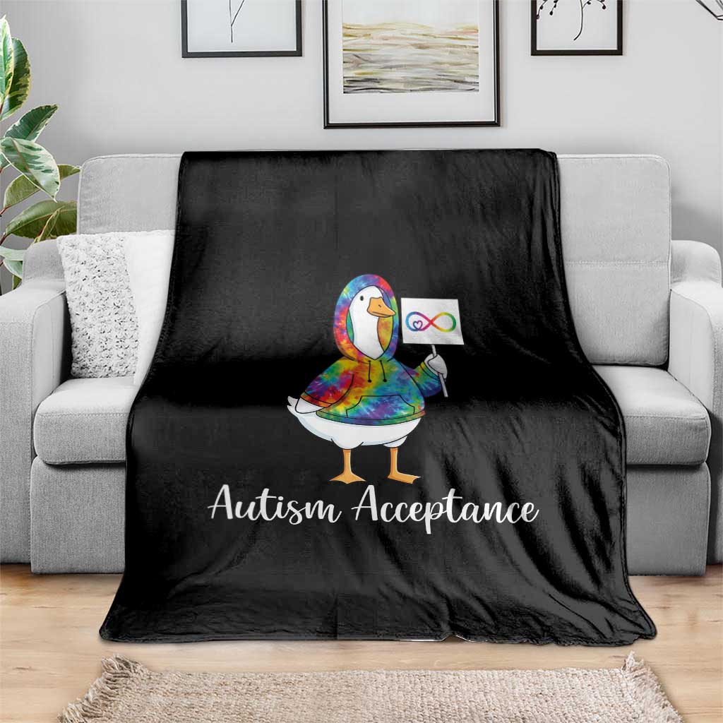 Autism Acceptance Throw Blanket Accept Understand Love Support Neurodivergent TS14 Print Your Wear