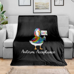 Autism Acceptance Throw Blanket Accept Understand Love Support Neurodivergent TS14 Print Your Wear