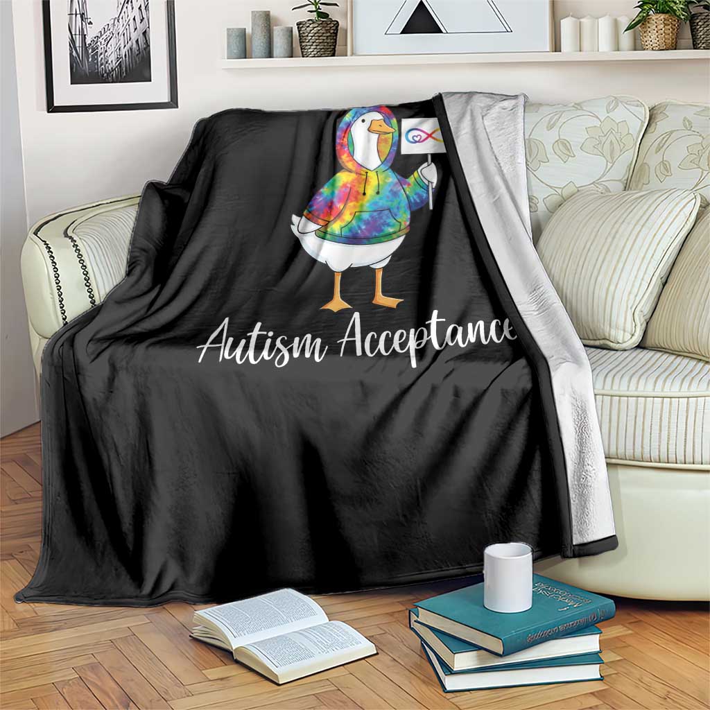 Autism Acceptance Throw Blanket Accept Understand Love Support Neurodivergent TS14 Print Your Wear