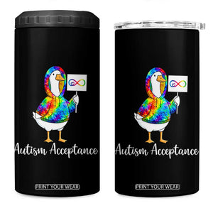 Autism Acceptance 4 in 1 Can Cooler Tumbler Accept Understand Love Support Neurodivergent TS14 One Size: 16 oz Black Print Your Wear