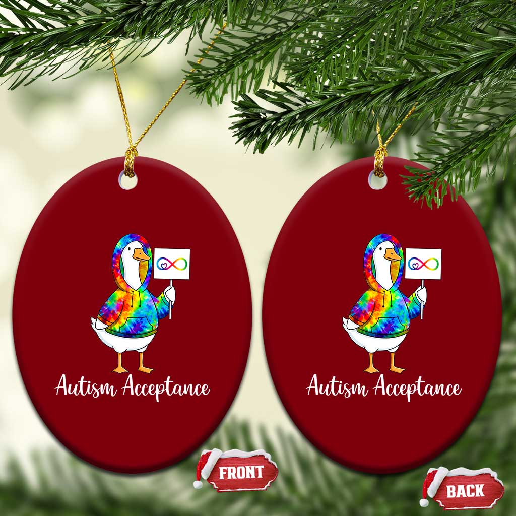 Autism Acceptance Ceramic Ornament Accept Understand Love Support Neurodivergent TS14 Print Your Wear