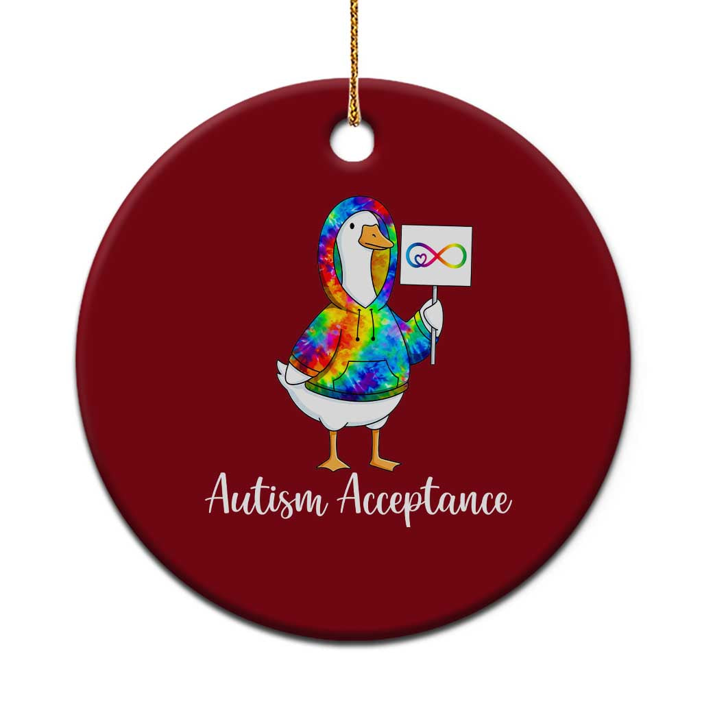 Autism Acceptance Ceramic Ornament Accept Understand Love Support Neurodivergent TS14 1pc Red Print Your Wear