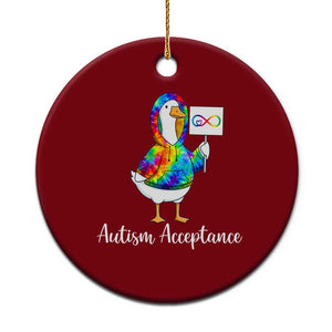 Autism Acceptance Ceramic Ornament Accept Understand Love Support Neurodivergent TS14 1pc Red Print Your Wear