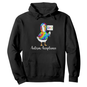 Autism Acceptance Hoodie Accept Understand Love Support Neurodivergent TS14 Black Print Your Wear