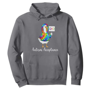 Autism Acceptance Hoodie Accept Understand Love Support Neurodivergent TS14 Charcoal Print Your Wear