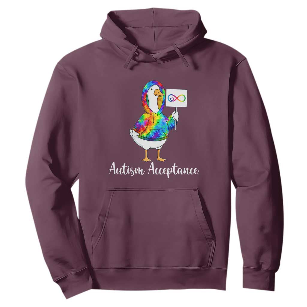 Autism Acceptance Hoodie Accept Understand Love Support Neurodivergent TS14 Maroon Print Your Wear
