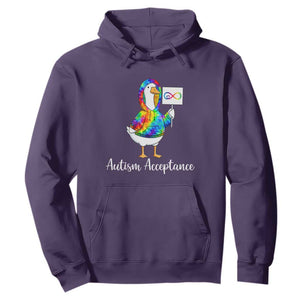 Autism Acceptance Hoodie Accept Understand Love Support Neurodivergent TS14 Purple Print Your Wear