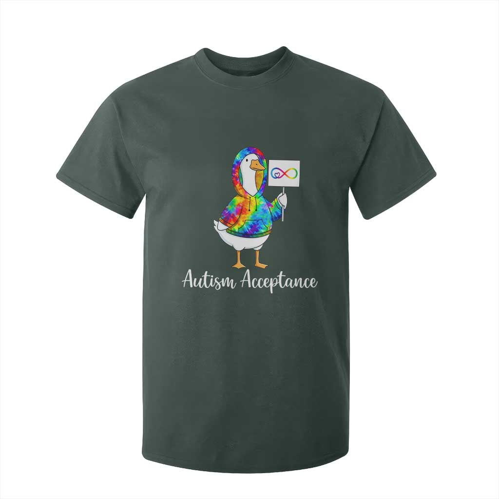 Autism Acceptance T Shirt For Kid Accept Understand Love Support Neurodivergent TS14 Dark Forest Green Print Your Wear