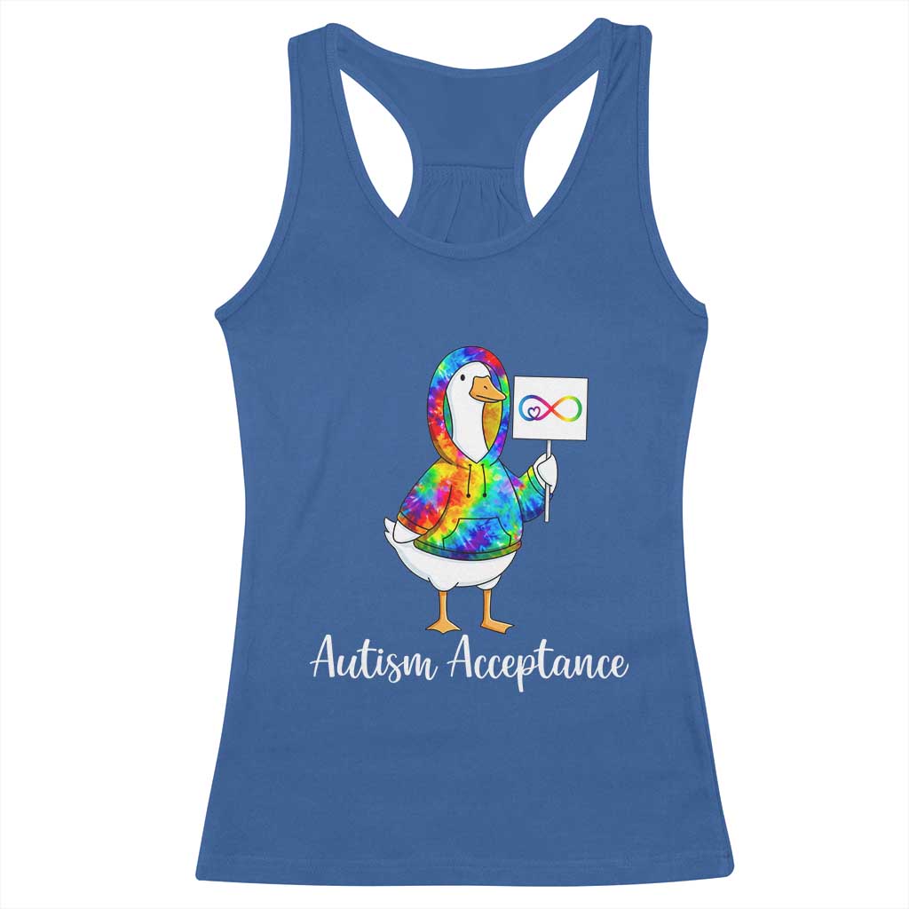Autism Acceptance Racerback Tank Top Accept Understand Love Support Neurodivergent TS14 Royal Blue Print Your Wear