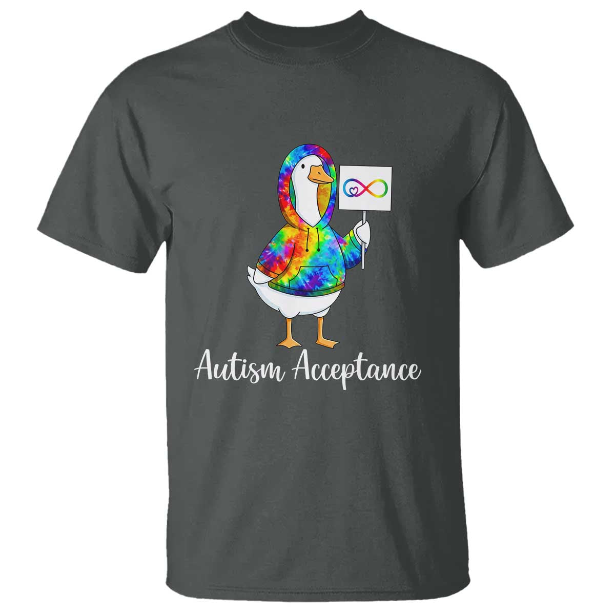 Autism Acceptance T Shirt Accept Understand Love Support Neurodivergent TS14 Dark Heather Print Your Wear