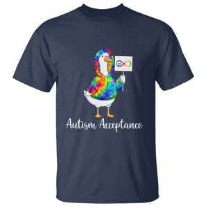 Autism Acceptance T Shirt Accept Understand Love Support Neurodivergent TS14 Navy Print Your Wear