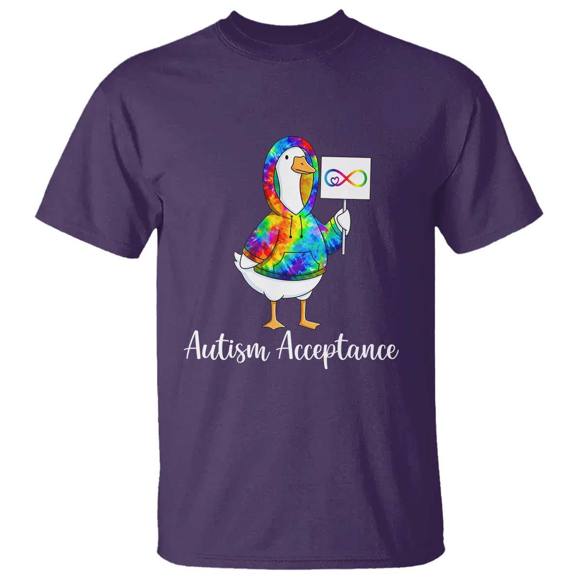 Autism Acceptance T Shirt Accept Understand Love Support Neurodivergent TS14 Purple Print Your Wear