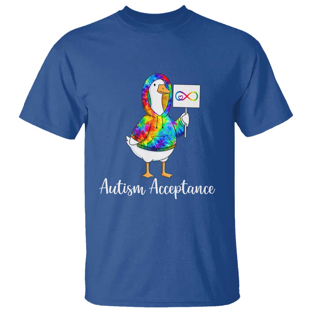 Autism Acceptance T Shirt Accept Understand Love Support Neurodivergent TS14 Royal Blue Print Your Wear