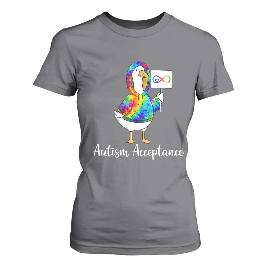 Autism Acceptance T Shirt For Women Accept Understand Love Support Neurodivergent TS14 Charcoal Print Your Wear