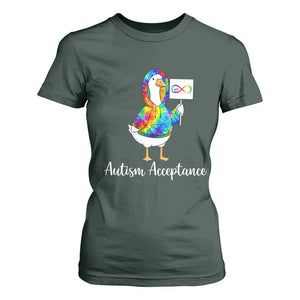 Autism Acceptance T Shirt For Women Accept Understand Love Support Neurodivergent TS14 Dark Forest Green Print Your Wear