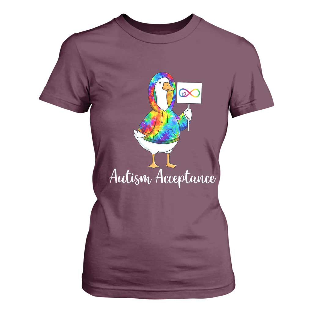 Autism Acceptance T Shirt For Women Accept Understand Love Support Neurodivergent TS14 Maroon Print Your Wear