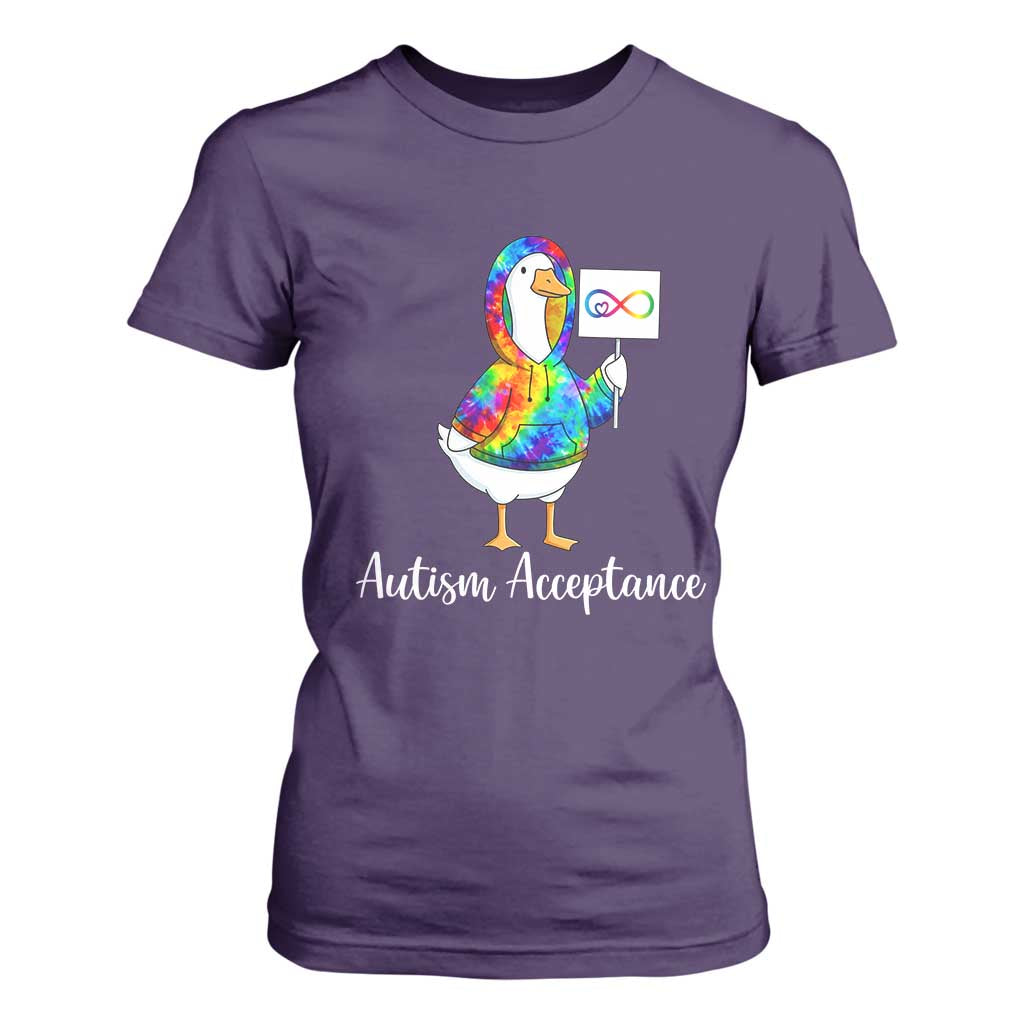 Autism Acceptance T Shirt For Women Accept Understand Love Support Neurodivergent TS14 Purple Print Your Wear