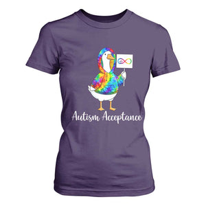 Autism Acceptance T Shirt For Women Accept Understand Love Support Neurodivergent TS14 Purple Print Your Wear