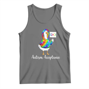 Autism Acceptance Tank Top Accept Understand Love Support Neurodivergent TS14 Black Heather Print Your Wear