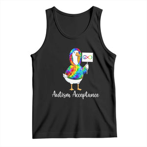 Autism Acceptance Tank Top Accept Understand Love Support Neurodivergent TS14 Black Print Your Wear