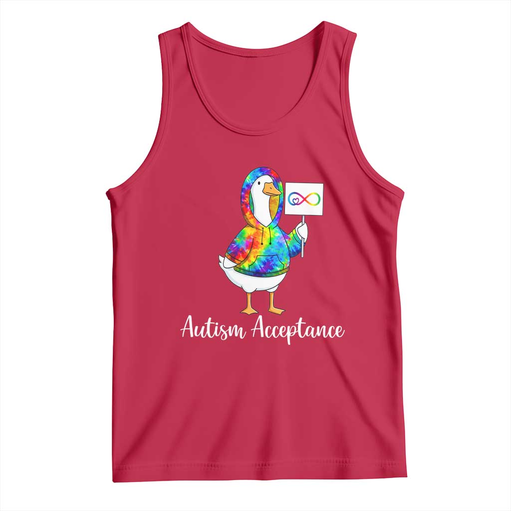 Autism Acceptance Tank Top Accept Understand Love Support Neurodivergent TS14 Red Print Your Wear
