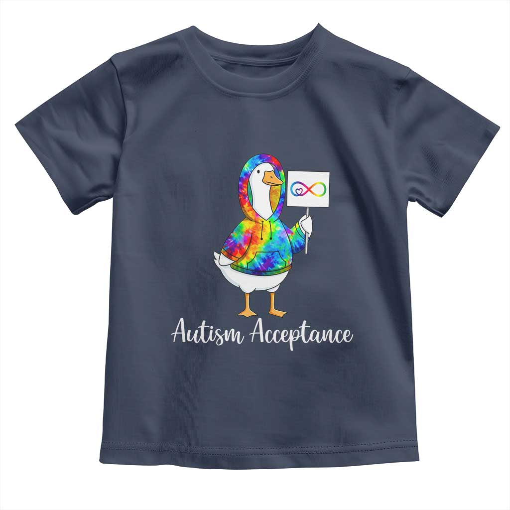 Autism Acceptance Toddler T Shirt Accept Understand Love Support Neurodivergent TS14 Navy Print Your Wear