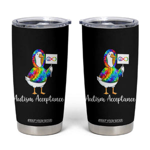 Autism Acceptance Tumbler Cup Accept Understand Love Support Neurodivergent TS14 Black Print Your Wear