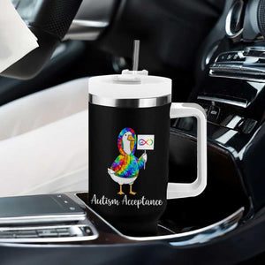 Autism Acceptance Tumbler With Handle Accept Understand Love Support Neurodivergent TS14 Print Your Wear