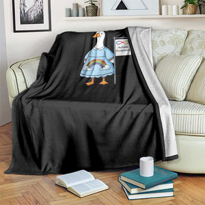 Autism Acceptance Throw Blanket Neurodivergent Awareness Silly Goose Support TS14 Print Your Wear