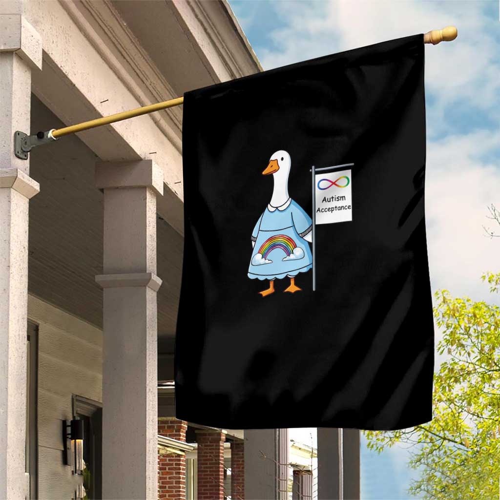 Autism Acceptance Garden Flag Neurodivergent Awareness Silly Goose Support TS14 Print Your Wear