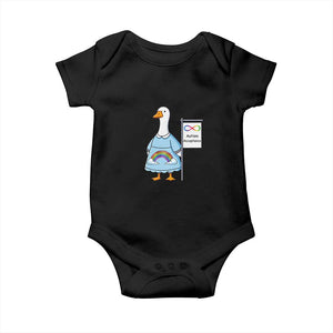 Autism Acceptance Baby Onesie Neurodivergent Awareness Silly Goose Support TS14 Black Print Your Wear