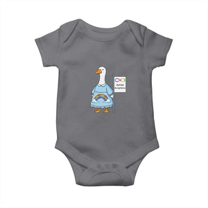 Autism Acceptance Baby Onesie Neurodivergent Awareness Silly Goose Support TS14 Charcoal Print Your Wear