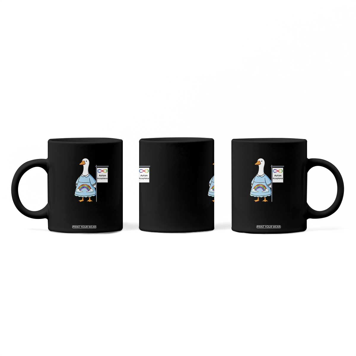 Autism Acceptance Coffee Mug Neurodivergent Awareness Silly Goose Support TS14 Print Your Wear