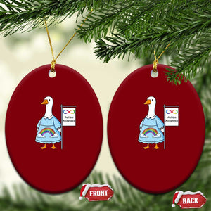Autism Acceptance Ceramic Ornament Neurodivergent Awareness Silly Goose Support TS14 Print Your Wear