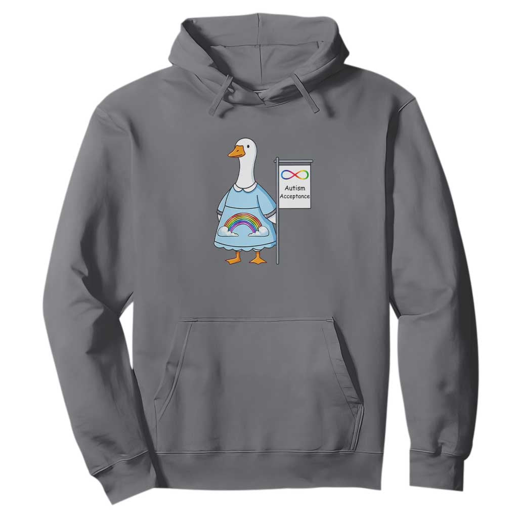 Autism Acceptance Hoodie Neurodivergent Awareness Silly Goose Support TS14 Charcoal Print Your Wear