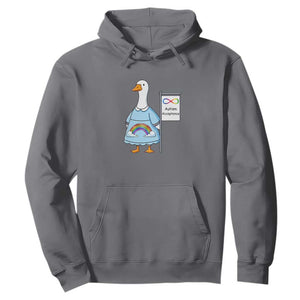 Autism Acceptance Hoodie Neurodivergent Awareness Silly Goose Support TS14 Charcoal Print Your Wear