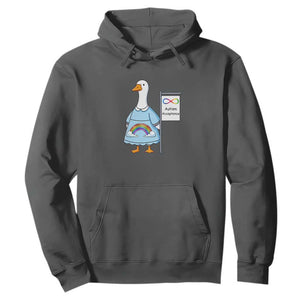 Autism Acceptance Hoodie Neurodivergent Awareness Silly Goose Support TS14 Dark Heather Print Your Wear