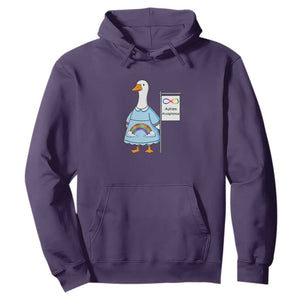 Autism Acceptance Hoodie Neurodivergent Awareness Silly Goose Support TS14 Purple Print Your Wear