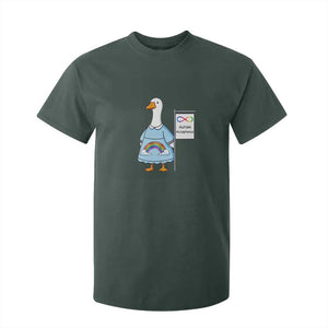Autism Acceptance T Shirt For Kid Neurodivergent Awareness Silly Goose Support TS14 Dark Forest Green Print Your Wear