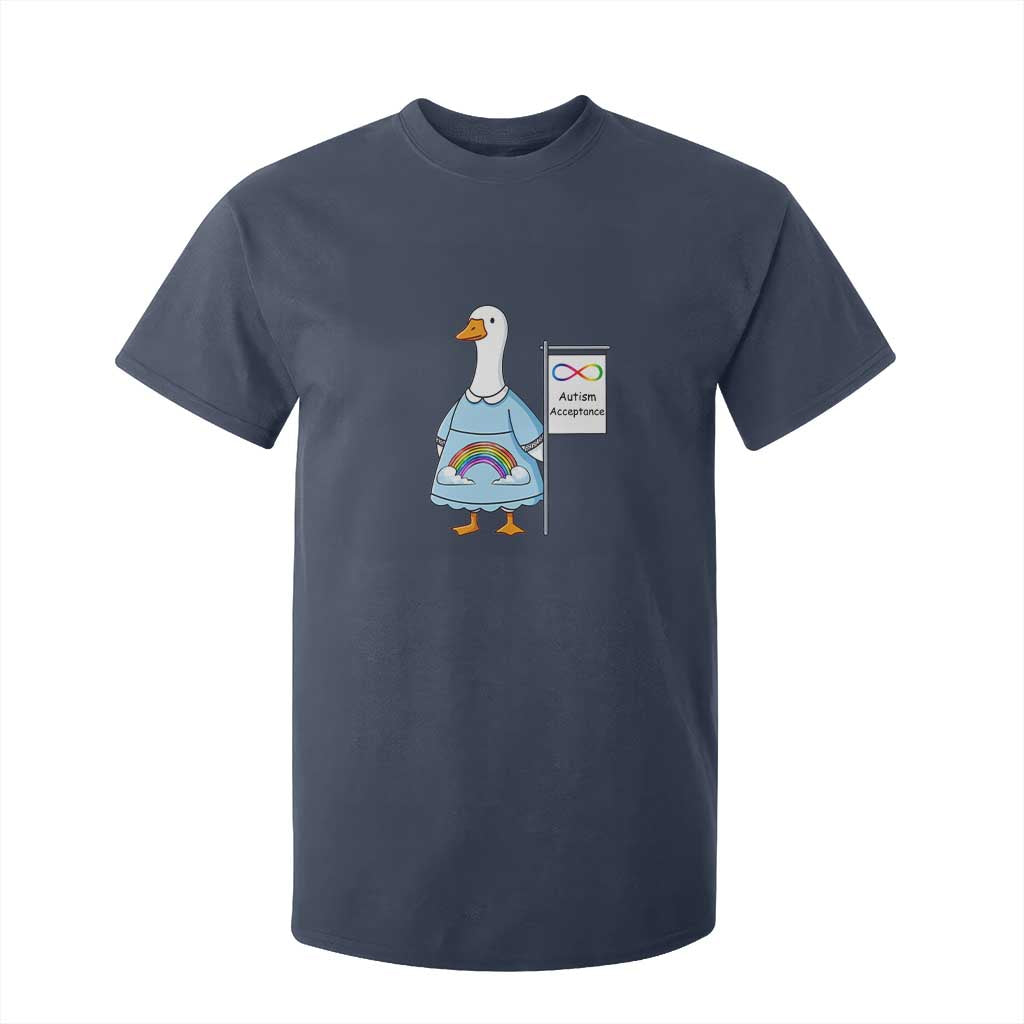 Autism Acceptance T Shirt For Kid Neurodivergent Awareness Silly Goose Support TS14 Navy Print Your Wear