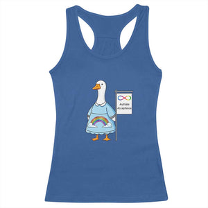 Autism Acceptance Racerback Tank Top Neurodivergent Awareness Silly Goose Support TS14 Royal Blue Print Your Wear