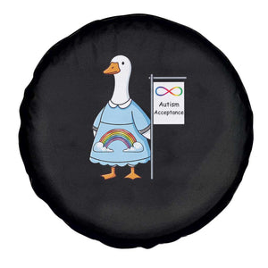 Autism Acceptance Spare Tire Cover Neurodivergent Awareness Silly Goose Support TS14 Print Your Wear