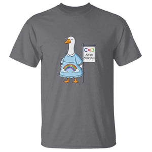 Autism Acceptance T Shirt Neurodivergent Awareness Silly Goose Support TS14 Charcoal Print Your Wear