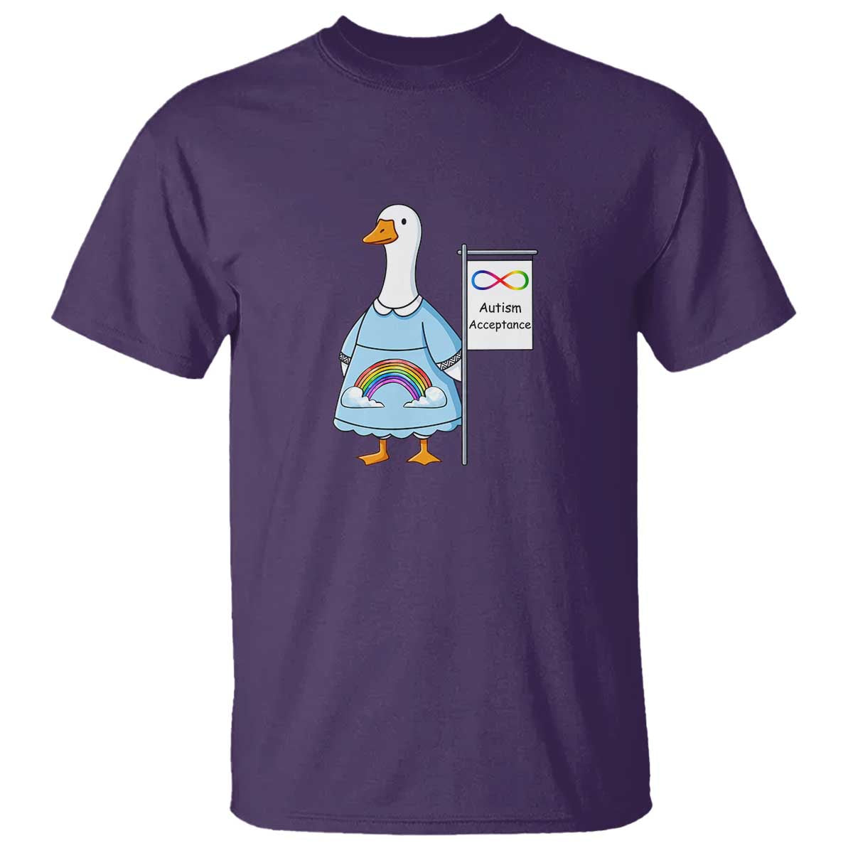 Autism Acceptance T Shirt Neurodivergent Awareness Silly Goose Support TS14 Purple Print Your Wear